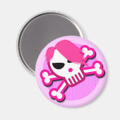 Crâne Emo sur aimant (Recto/Verso)