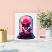 Crâne en verre Rose (Mariage)