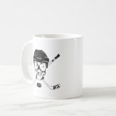 Crâne et bâtons de hockey Mug de café (Devant gauche)