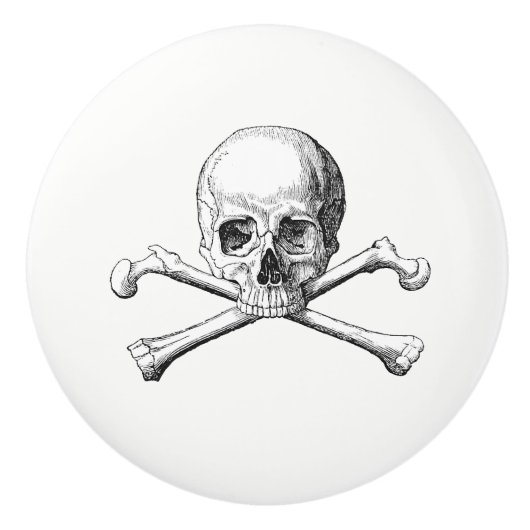 Crâne et bouton d'os croisés (Devant)