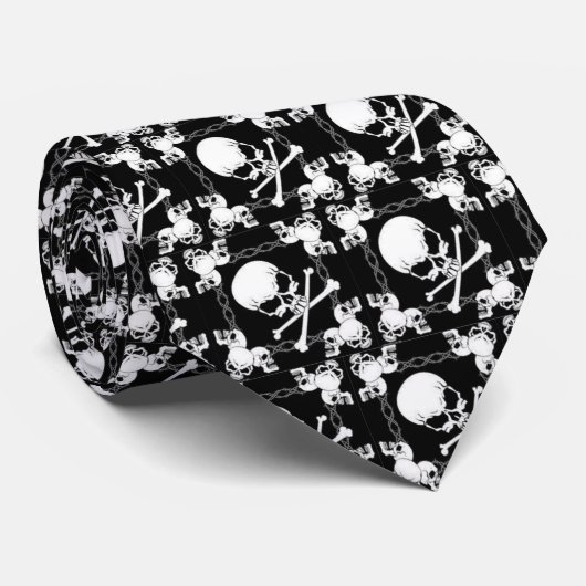 Crâne et cravate d'os croisés (Roulé)