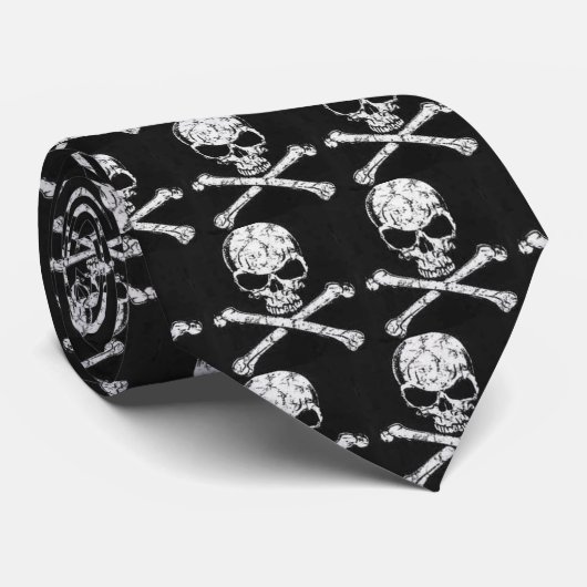 Crâne-et-Crossbone cravate (Roulé)
