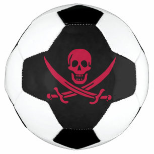 Crâne et épées de Crimson Drapeau pirate de Calico