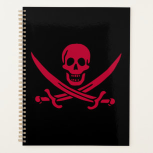 Crâne et épées de Crimson Drapeau pirate de Calico