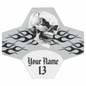 Crâne et flamme personnalisés (Plat)