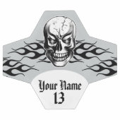 Crâne et flammes personnalisés (Plat)