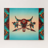 Crâne et flèches de buffle Puzzle (Horizontal)