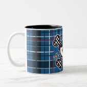 Crâne et os bleu Plaid Boys Coupe Café Mug (Gauche)