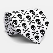 Crâne et os croisés - cravates de Deathrock (Roulé)