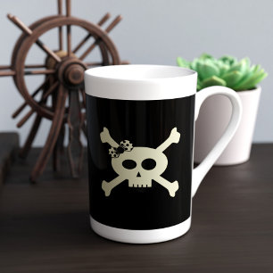 Crâne et os croisés fille Pirate os Chine Mug