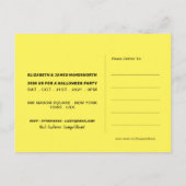 Crâne et os, Invitation à la fête d'Halloween (Dos)