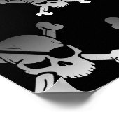 Crâne et os Parti Pirate Poster (Coin)