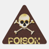 Crâne et os Poison Halloween Étiquettes d'avertiss (Devant)