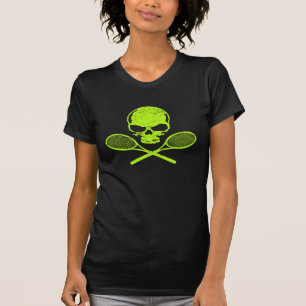 Crâne et T-shirt croisé de dames de tennis de