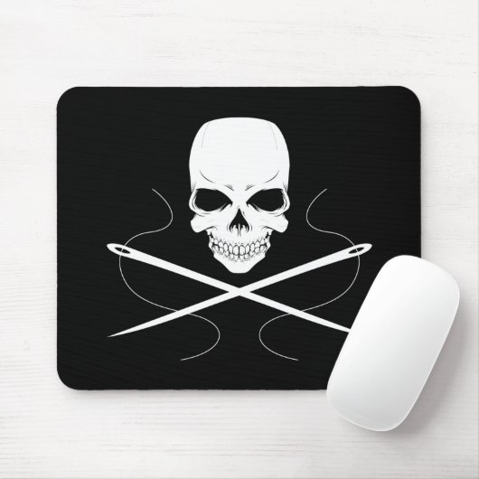 Crâne et tapis de souris d'aiguilles (Avec souris)