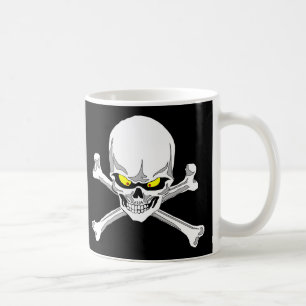 Crâne et tasse d'os croisés