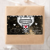 Crâne Étiquette de la Saint-Valentin (En situation)