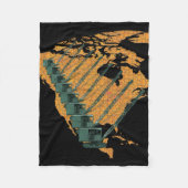 CRANE-EXPLOITANT US MAP JIGSAW PUZZLE OPERATOR FLEECE DEKEN (Voorkant)