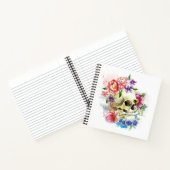 Crâne floral Dia de los Muertos | Carnet (Intérieur)