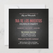 Crâne floral Dia de los Muertos | Invitation du pa (Dos)