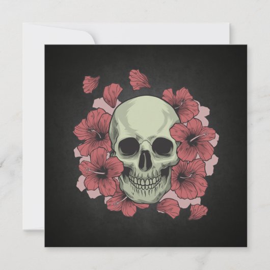 Crâne floral Dia de los Muertos | Invitation du pa (Devant)