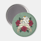 Crâne floral Dia de los Muertos | Magnet (Recto/Verso)