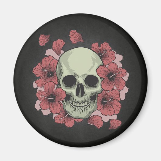Crâne floral Dia de los Muertos | Magnet (Devant)