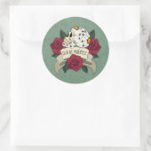 Crâne floral Dia de los Muertos | Sticker (Sac)