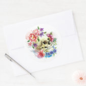 Crâne floral Dia de los Muertos | Sticker (Enveloppe)