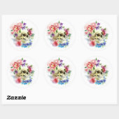Crâne floral Dia de los Muertos | Sticker (Feuille)