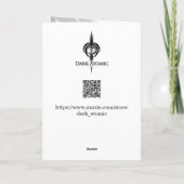 Crâne floral gothique et roses carte d'anniversair (Dos)