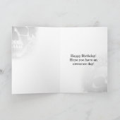 Crâne floral gothique et roses carte d'anniversair (Intérieur)