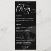 Crâne foncé Beau Script Goth Menu Mariage (Devant)