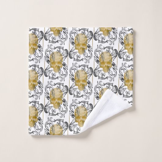 crâne Gold vintage (Gant de toilette)