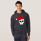 crâne goth noël mens capoté sweatshirt sweat - shi (Devant entier)