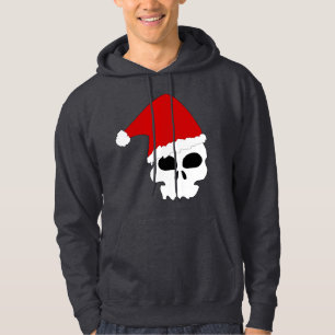 crâne goth noël mens capoté sweatshirt sweat - shi