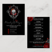 Crâne gothique Cartes de gamme de produits noirs (Devant / Derrière)