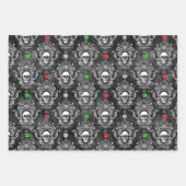 Crâne gothique festif Papier d'enveloppement de No (Devant 3)