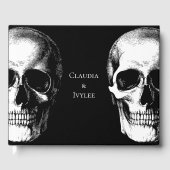 Crâne gothique Halloween Mariage livre d'hôtes (Recto)