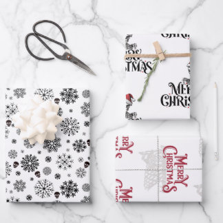 Crâne gothique Papier d'enveloppement de Noël
