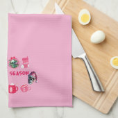 Crâne gothique rose Serviette de Noël (Quart Plié)