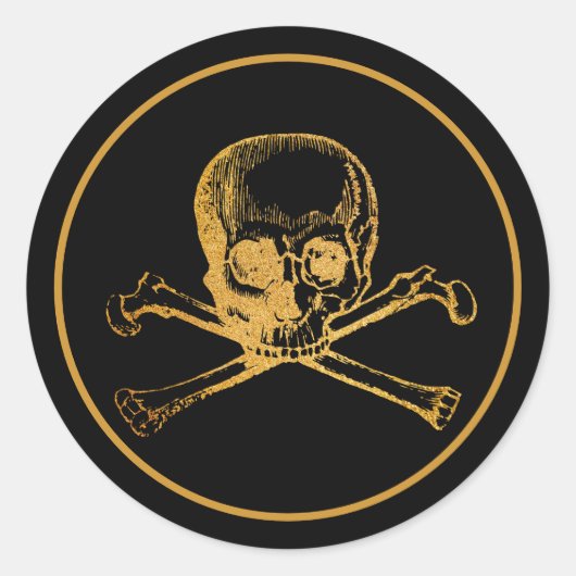 Crâne gothique | Sticker | Noir (Devant)