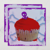 Crâne Grunge Cupcake Cartes pour notes (Devant / Derrière)