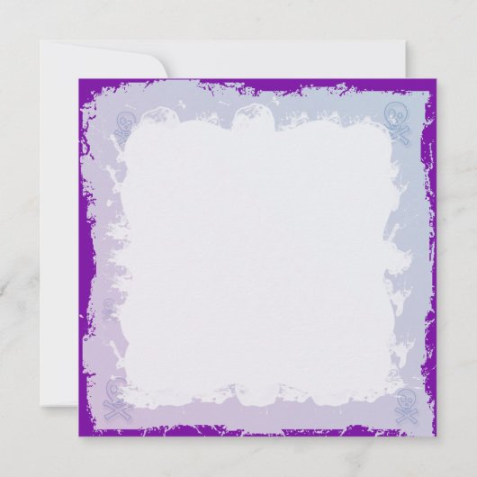 Crâne Grunge Cupcake Cartes pour notes (Dos)