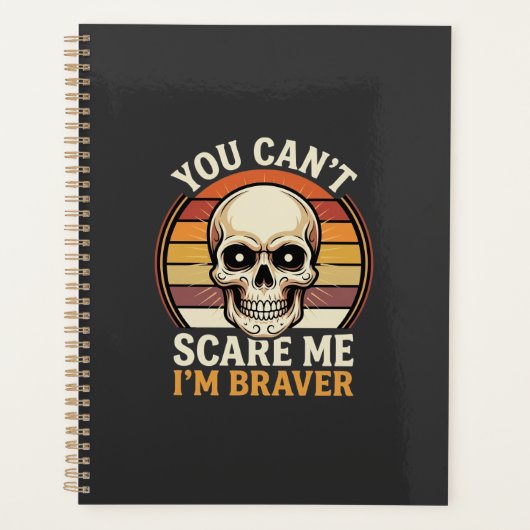 Crâne Halloween plus courageux Design Rétro Horreu (Devant)