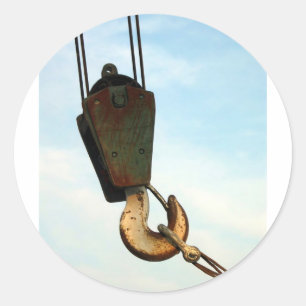 Crane Hook Ronde Sticker