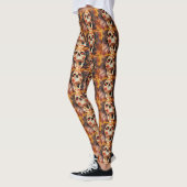 Crâne hurlant Halloween Imprimer Leggings (Gauche)