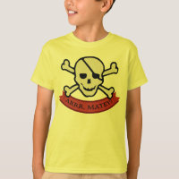 Crâne - Jambes de base des enfants jaunes T-shirt 