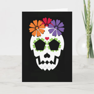 Crâne "Joyeux Halloween !" Carte de vœux