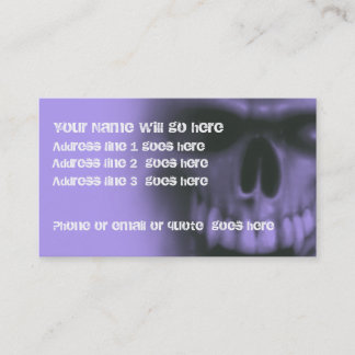 Crâne mauvais de Goth sur le carte de visite